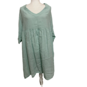 Alexandre Laurent Paris Linen V-Neck w/ Pockets